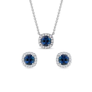 Set luxusních šperků s diamanty a safíry KLENOTA