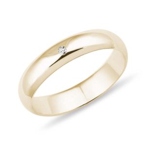 Snubní prsten ve žlutém zlatě KLENOTA