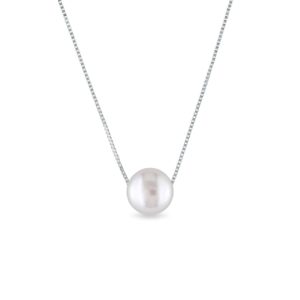 Minimalistický zlatý náhrdelník s perlou KLENOTA