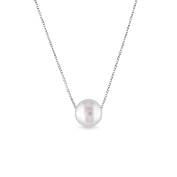Minimalistický zlatý náhrdelník s perlou KLENOTA