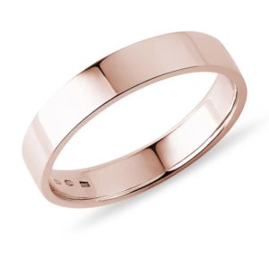 Pánský 4mm prsten z růžového zlata KLENOTA