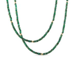 Smaragdový náhrdelník ve zlatě KLENOTA