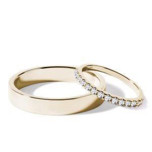 Half eternity a hladký snubní prsten ze zlata KLENOTA