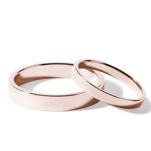 Snubní prsteny z růžového 14k zlata KLENOTA