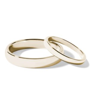Sada klasických snubních prstenů ve žlutém zlatě KLENOTA