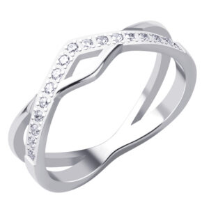 S3710 Prsten TIARA s kamínky Velikost: 4 (EU: 46