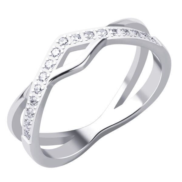 S3710 Prsten TIARA s kamínky Velikost: 4 (EU: 46