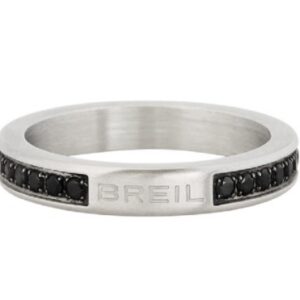 BREIL Stylový ocelový prsten se zirkony Light Row TJ336 65 mm