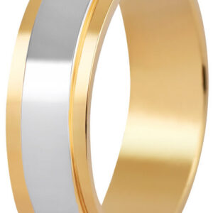 Beneto Exclusive Pánský bicolor prsten z oceli SPP05 72 mm