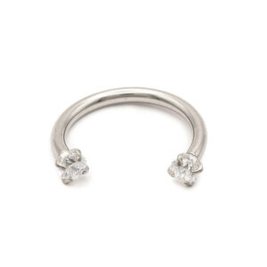C0010 Piercing podkova KŘIŠŤÁLOVÝ DOTEK