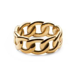Daniel Wellington Moderní pozlacený prsten Chunky Chain DW004008 60 mm