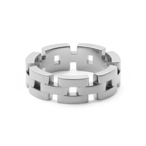 Daniel Wellington Půvabný ocelový prsten 3-Link DW0040102 62 mm