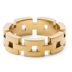 Daniel Wellington Stylový pozlacený prsten 3-Link DW0040099 62 mm