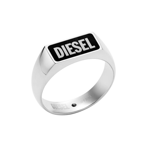Diesel Slušivý prsten s černým smaltem DX1512040 62 mm