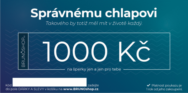 Elektronický poukaz PRO SPRÁVNÉHO CHLAPA 1 000 Kč