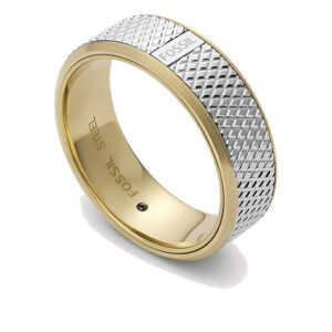 Fossil Moderní bicolor prsten All Stacked Up JF04195998 62 mm