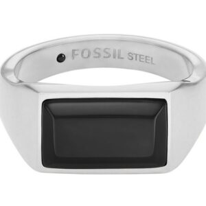 Fossil Moderní pánský prsten z oceli All Stacked Up JF04603040 67 mm