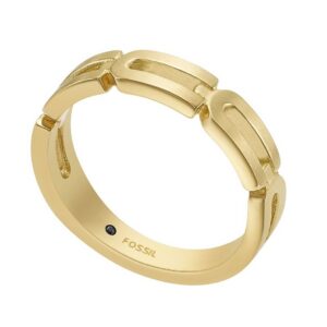 Fossil Stylový pozlacený prsten Heritage JF04694710 49 mm