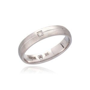 MOISS Elegantní stříbrný prsten s čirým zirkonem RL000130-P 60 mm