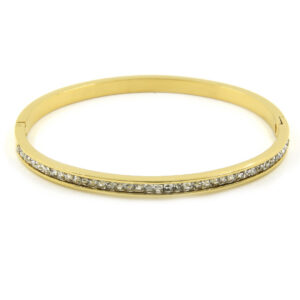 S2622 Pevný náramek GOLD s kamínky
