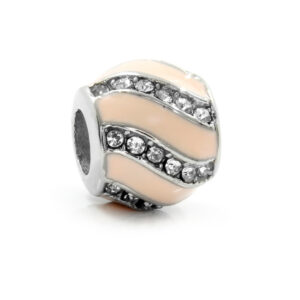 S3123 Přívěsek na náramek ELEGANCE s kamínky RŮŽOVÝ