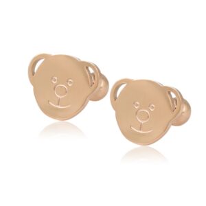 S3256 Náušnice MEDVÍDCI ROSE GOLD