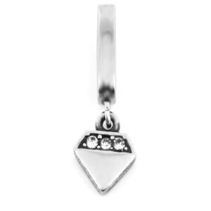 S3617 Visací přívěsek na plochý náramek DIAMANT s kamínky