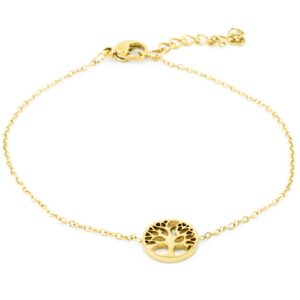 S3729 Nastavitelný náramek STROM ŽIVOTA GOLD