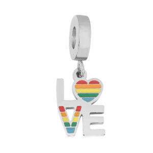 S3907 Visací přívěsek na náramek LOVE BAREVNÝ