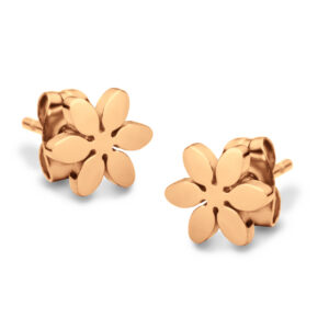 S4023 Náušnice KVÍTEK ROSE GOLD