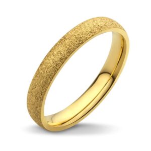 S4182 Pískovaný prsten GOLD Velikost: 12 (EU: 66