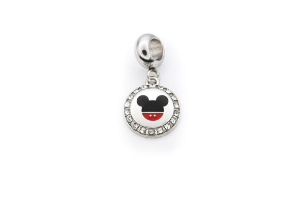 S4312 Visací přívěsek HLAVA MICKEY s kamínky BAREVNÝ II