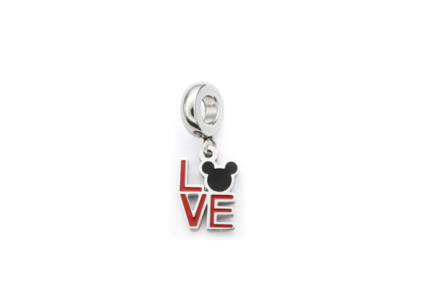 S4322 Visací přívěsek na náramek LOVE MICKEY BAREVNÝ