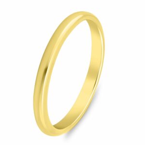 Brilio Silver Minimalistický pozlacený snubní prsten RI149Y 52 mm