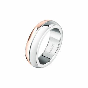 Trussardi Slušivý bicolor prsten pro muže T-Steel TJAXV410 63 mm