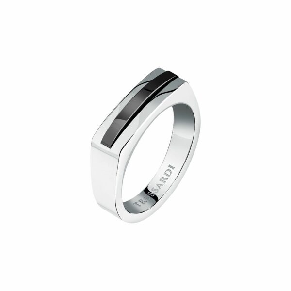 Trussardi Stylový ocelový bicolor prsten pro muže T-Steel TJAXV430 61 mm