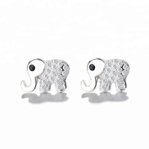 10167 Stříbrné náušnice ELEPHANTS
