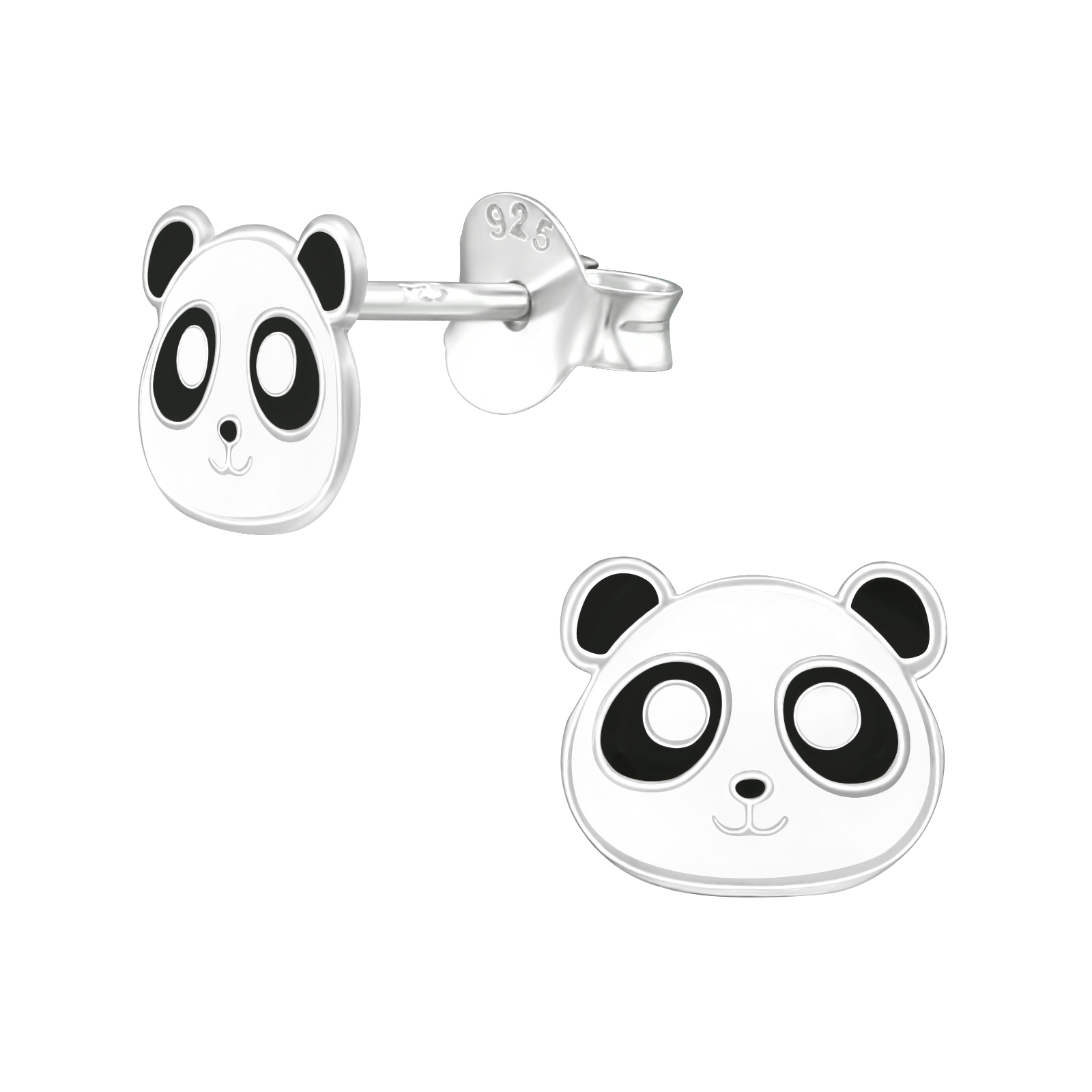 10685 Stříbrné náušnice PANDA