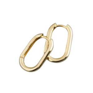 10934 Stříbrné náušnice CECILE 24 mm pozlacené