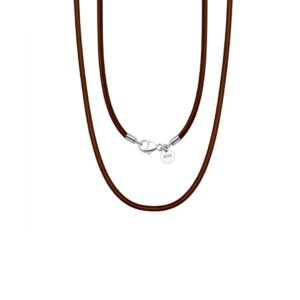 11572 Kožená hnědá šňůrka BRUNO 45 cm | šířka 2 mm