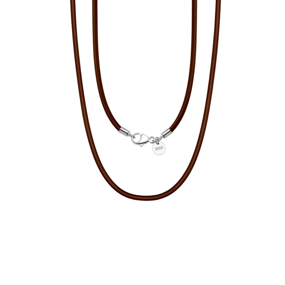 11575 Kožená hnědá šňůrka BRUNO 60 cm | šířka 2 mm