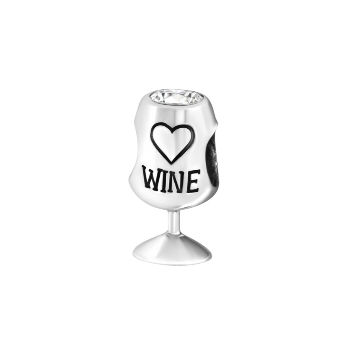 11920 MAY STORY stříbrný korálek WINE s čirým zirkonem