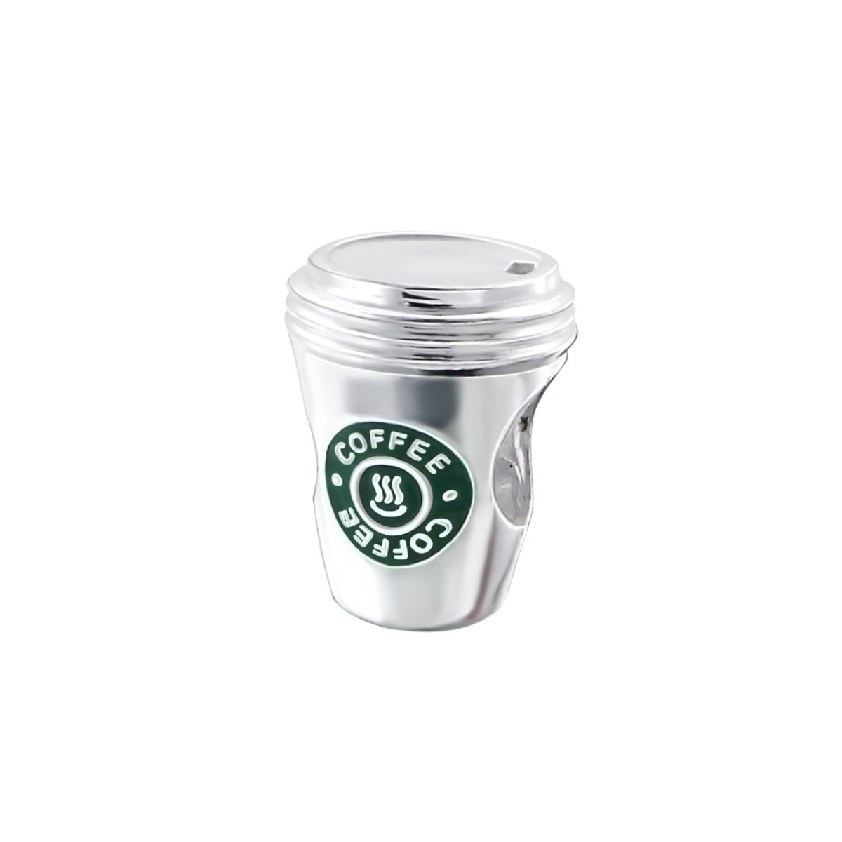 11926 MAY STORY stříbrný korálek COFFEE